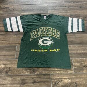Green Bay Packers Vintage Logo 7 Shirt Men’s Size Large NFL Football 90’s (240)